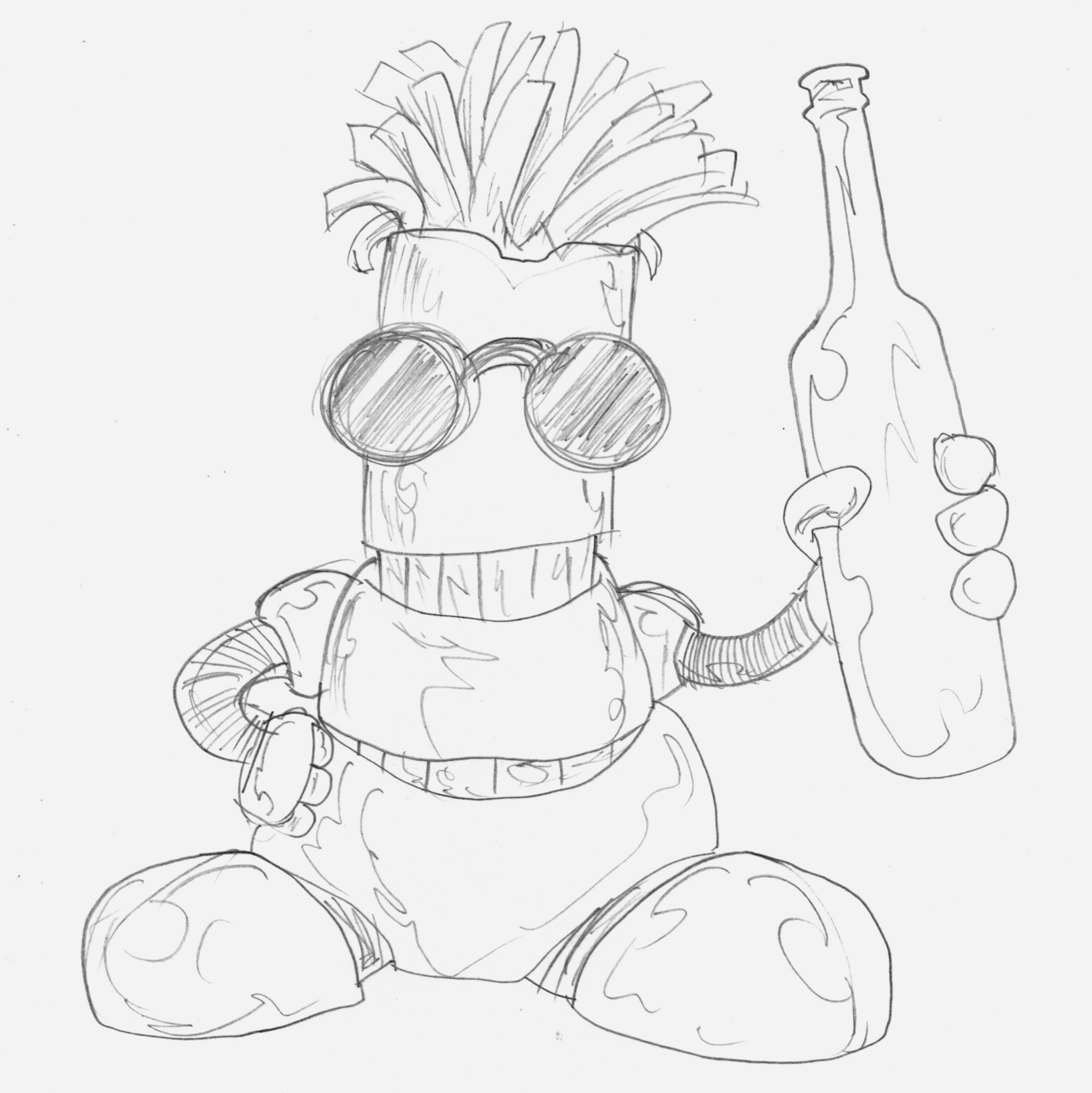 Fries Robot drawing